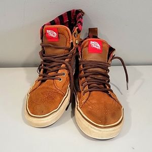 Vans Off The Wall Sneakers Tan / Brown Men's 9 Women's 10.5  3M Scotchgard